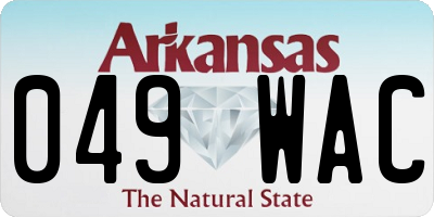 AR license plate 049WAC