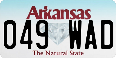 AR license plate 049WAD