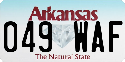 AR license plate 049WAF