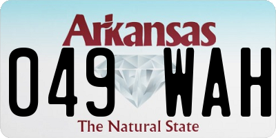 AR license plate 049WAH