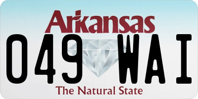 AR license plate 049WAI