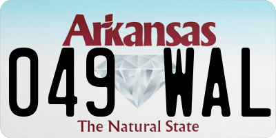 AR license plate 049WAL