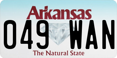 AR license plate 049WAN