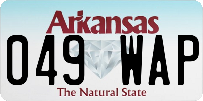 AR license plate 049WAP