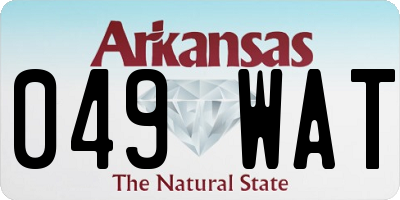 AR license plate 049WAT