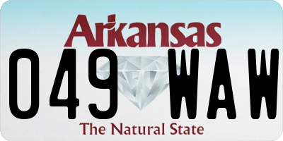AR license plate 049WAW