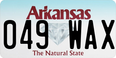 AR license plate 049WAX