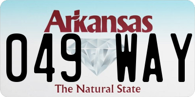 AR license plate 049WAY