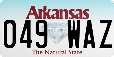 AR license plate 049WAZ