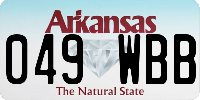 AR license plate 049WBB