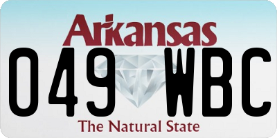 AR license plate 049WBC