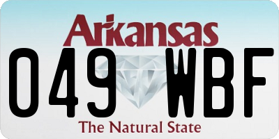 AR license plate 049WBF