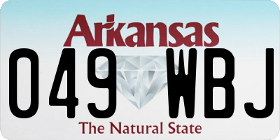 AR license plate 049WBJ