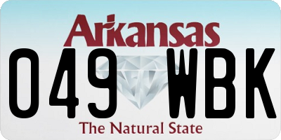 AR license plate 049WBK