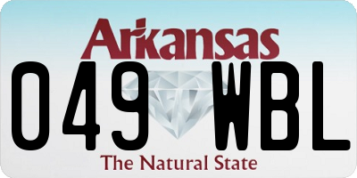 AR license plate 049WBL
