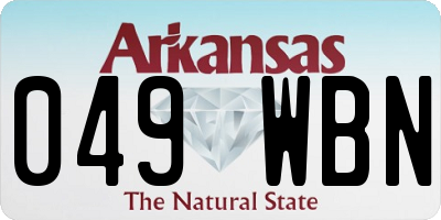 AR license plate 049WBN