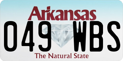 AR license plate 049WBS