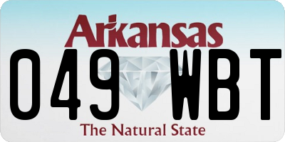 AR license plate 049WBT