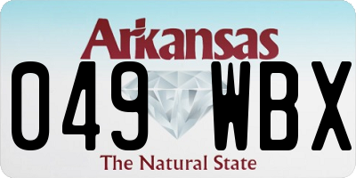 AR license plate 049WBX