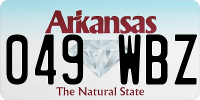 AR license plate 049WBZ