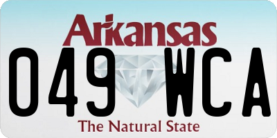AR license plate 049WCA