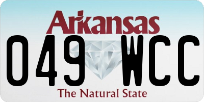AR license plate 049WCC