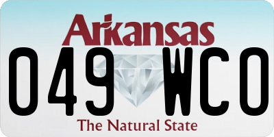 AR license plate 049WCO