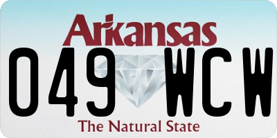 AR license plate 049WCW