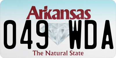 AR license plate 049WDA