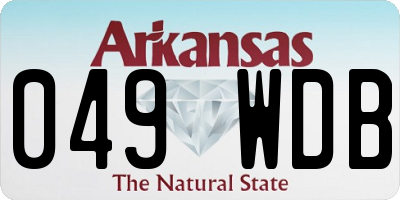 AR license plate 049WDB