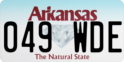 AR license plate 049WDE