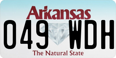 AR license plate 049WDH
