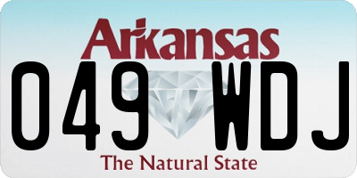 AR license plate 049WDJ