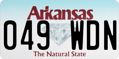 AR license plate 049WDN