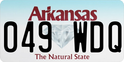 AR license plate 049WDQ