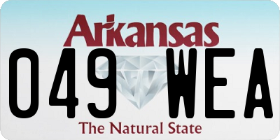 AR license plate 049WEA