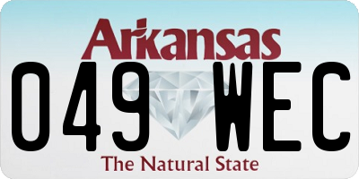 AR license plate 049WEC