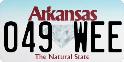 AR license plate 049WEE