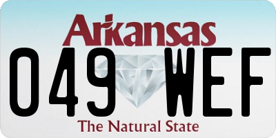 AR license plate 049WEF