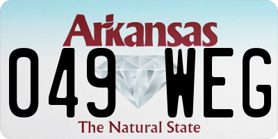 AR license plate 049WEG