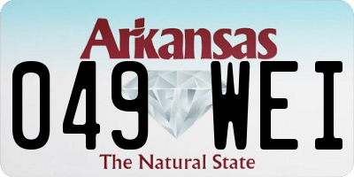 AR license plate 049WEI