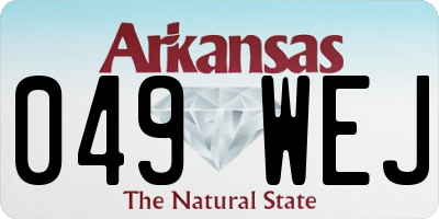 AR license plate 049WEJ