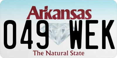 AR license plate 049WEK