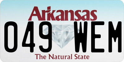 AR license plate 049WEM