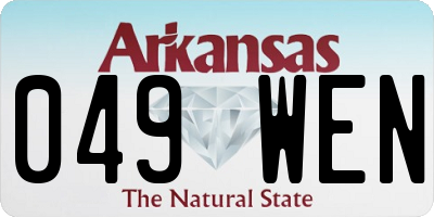 AR license plate 049WEN