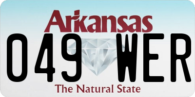 AR license plate 049WER