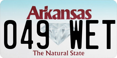 AR license plate 049WET