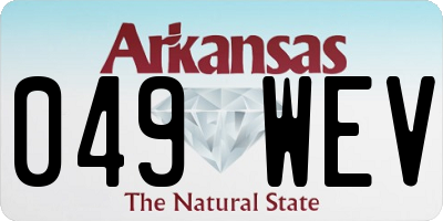 AR license plate 049WEV