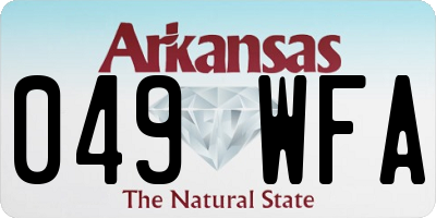 AR license plate 049WFA
