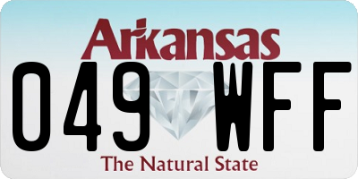 AR license plate 049WFF